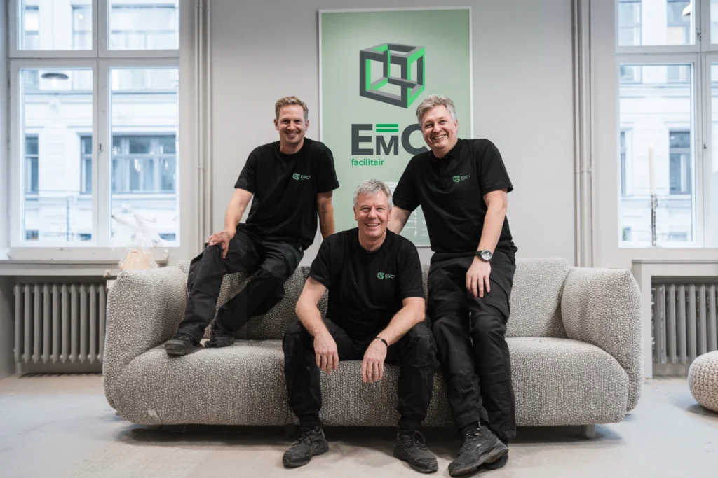 Facilitaire professionals van E=MC² Facilitair. Ervaren team voor vloeren, schoonmaak, opslag en verhuizingen.